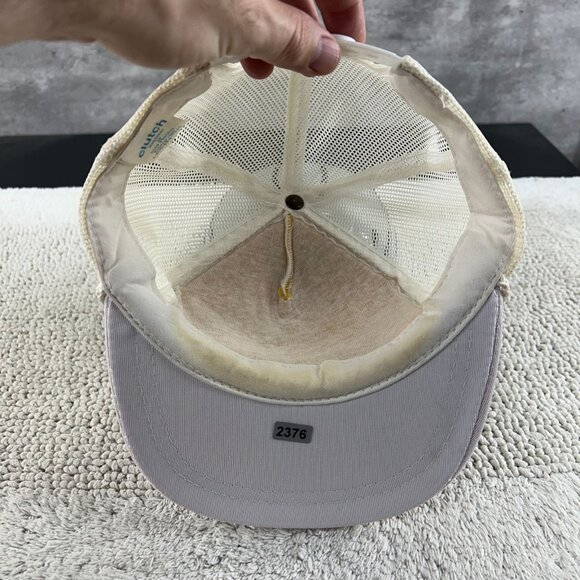 Vintage USA Olympics Mesh Snapback Trucker Rope Hat OSFA Puffy Print White - Picture 7 of 10